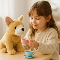 Peluche personnalisée de bouledogue français, jouet en peluche assis, chiot mignon et câlin, mascotte pour enfants, cadeau de boutique