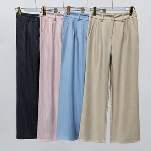 Pantalon large décontracté pour femme, taille haute, sur mesure, OEM/ODM, vente en gros - Product Image 1