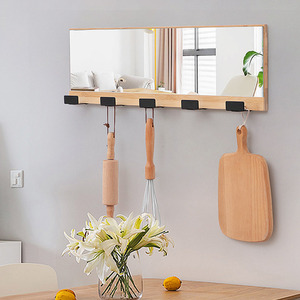 <span class=keywords><strong>Perchero</strong></span> de <span class=keywords><strong>pared</strong></span> europeo moderno para el hogar, <span class=keywords><strong>espejo</strong></span> decorativo para interior, baño, sala de estar, gancho creativo montado en la <span class=keywords><strong>pared</strong></span> de Bambú - Product Image 2