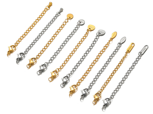 Catene di Prolunga in Acciaio <span class=keywords><strong>per</strong></span> Collane, Bracciali e Cavigliere con <span class=keywords><strong>Chiusura</strong></span> a Moschettone <span class=keywords><strong>per</strong></span> Creazione di Gioielli - Product Image 5