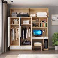Baugolbal-armoires en bois multifonctionnel, avec coiffeuse ou design de table d'ordinateur