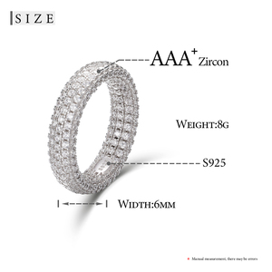 Bagues de fiançailles et de <span class=keywords><strong>mariage</strong></span> de haute qualité, bijoux hip-hop, <span class=keywords><strong>argent</strong></span> sterling 925, micro-pavé de diamants CZ, bagues de couple S925 pour <span class=keywords><strong>homme</strong></span> et <span class=keywords><strong>femme</strong></span> - Product Image 6