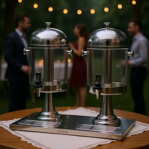 Dispensador de Bebidas Vevor de 2.1 Galones x 2, Dispensador de Bebidas de Acero Inoxidable de Grado Comercial para Fiestas, Enfriamiento con Hielo en la Encimera - Product Image 2