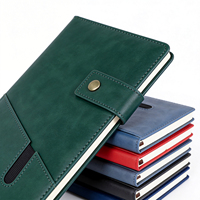 Carnet de notes OEM en cuir PU à couverture rigide, toucher soyeux, avec sangle et poche, couleur personnalisable, pour salons professionnels et développement client