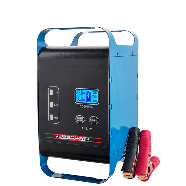 AJ-618V Intelligent Fast Power Charging 400W Car Battery Charger 12V/24V Large Car Battery Charger 30A for Car Truck Motorcycle