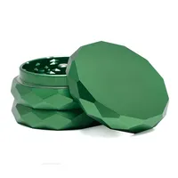 Broyeur à tabac Mosaic, 4 couches, en alliage d'aluminium diamanté, diamètre 63 mm, pour herbes et épices, broyeur de cuisine, Chine continentale