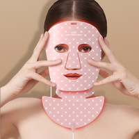 Masque de luminothérapie OEM rechargeable 7 couleurs à lumière rouge, masque facial en silicone flexible avec infrarouge proche pour appareil de beauté à domicile