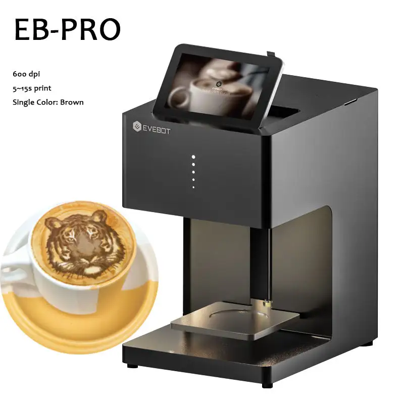 EB-Pro最速の自撮り3Dコーヒープリンター600dpiラテアートプリンターマシンコーヒープリンターインクジェット食品と食用インク