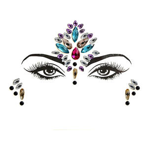 Designer Temporary <strong>Gems</strong> <strong>Face</strong> Tattoo Stickers Custom Colorful Rhinestones <strong>Festival</strong> <strong>Face</strong> Jewel for Makeup - Product Image 5