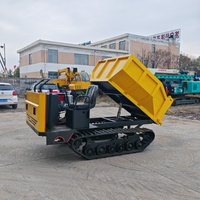 Dumper compact sur chenilles diesel 4x4 de 2 tonnes, homologué CE Euro 5, neuf, avec conduite à gauche, pour vergers