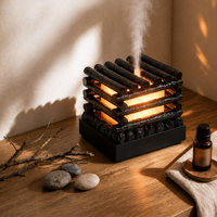 Diffuseur d'huiles essentielles portable USB/Type-C avec flamme RGB, humidificateur ultrasonique 280 ml pour la maison, l'hôtel et la voiture - Vente en gros du fabricant