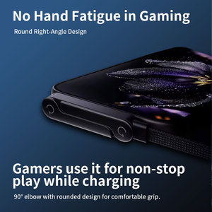 Câble USB-C vers USB-C 240W PD 5A à charge rapide, tressé en nylon, 1,5 m, avec support de téléphone pliable invisible – Offre Spéciale - Product Image 4