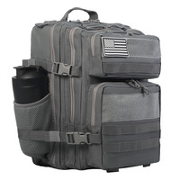 Sac à dos tactique Molle de grande capacité étanche antivol à la mode pour homme sac à fermeture éclair pour sport de plein air