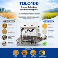 Machine à éliminer les pierres des céréales TQLQ100 2.2+1.5kW Nettoyeur de céréales et éliminateur de pierres avec tamis personnalisable pour les distributeurs