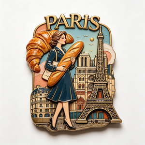 Souvenir Magnetico 3D in Lega di Zinco di Parigi, Direttamente dalla Fabbrica, Regalo Commemorativo di Luoghi Panoramici Francesi - Product Image 3
