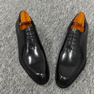 High-quality Handcrafted Men's square Oxford <b>Shoes</b> Genuine Leather Anti-slip Suitable for Formal Gatherings Business Occasions. - Product Image 4