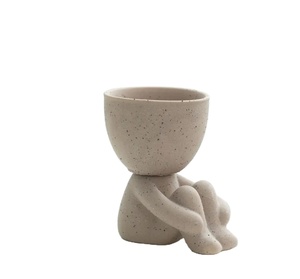 Vente en gros de pots succulents en céramique Jardinières décoratives humanoï<span class=keywords><strong>des</strong></span> créatifs Mignonnes jardinières pour bonsaïs jardinières pour cactus Mini jardinières pour plantes - Product Image 3