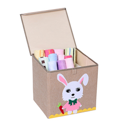 <span class=keywords><strong>Coffre</strong></span> de rangement pliable en toile grande capacité pour jouets de bébé et vêtements d'enfants avec un design minimaliste - Product Image 2