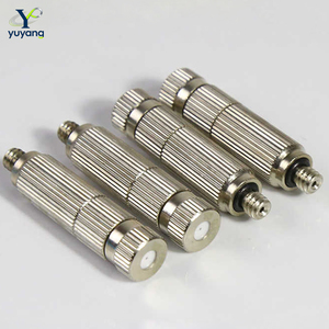 Boquilla de pulverización de agua de alta presión de latón niquelado de 3/16 pulgadas para enfriamiento por nebulización exterior, boquilla atomizadora de tres secciones - Product Image 2