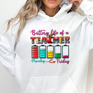 Bettery Life of a Teacher From to friday Motif d'impression par transfert de chaleur Hot Fix Sticker Stickers Applique pour T-shirt Sacs à capuche - Product Image 4