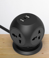 Sphérique 4 prises multiples USB bureau Smart Extension Cube 4 prises universelles Type C Port US EU UK Plug Travel Power Strip