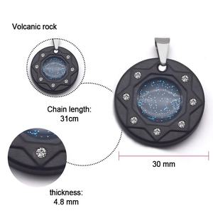 Colgante De ciencia cuántica de piedra de lava, collares, colgante de energía escalar, equilibrio de energía de iones negativos, energía escalar, energía volcánica - Product Image 1