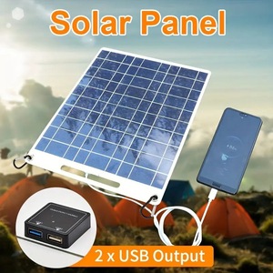 Panel Solar Flexible de Silicio Monocristalino de 30W, 22% de Eficiencia, Portátil, Impermeable, con Dos Puertos USB 3.6V-5V, Venta al Por Mayor de Fábrica - Product Image 3