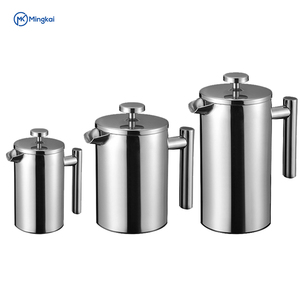 Cafetière à piston française personnalisée avec système de filtration en acier inoxydable, café artisanal pour la maison et la cuisine, presse en métal avec couvercle - Product Image 6