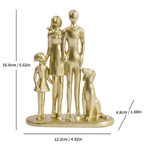 Statue de Noël en résine : Couple de chiens romantiques, figurine familiale peinte à la main, sculpture de jardin extérieure, décoration de bureau à domicile - Product Image 6