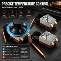 50 ° C~300 ° Thermostat mécanique chauffant certifié TUV, anti-corrosion, réponse rapide, idéal pour autocuiseur et table à repasser