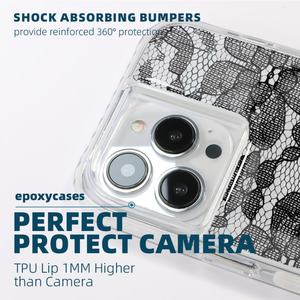 Étui de téléphone portable tendance sexy en tissu fin tissé en dentelle PC TPU TPE résistant aux chocs pour Iphone 15 14 Pro Max - Product Image 3