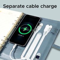 Ordinateur portable intelligent A5 de qualité supérieure avec logo personnalisé Batterie externe de charge sans fil 8000mAh avec port USB Idéal pour les cadeaux d'affaires au bureau