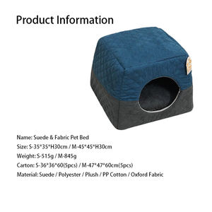Bester Preis Halb geschlossenes Plüsch-Haustier bett Komfortable Katzen höhle Outdoor-freundliches Katzen nest für Katzen und Hunde - Product Image 6