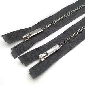 Yyx phổ biến tùy chỉnh nhà sản xuất số 5 bình thường răng thép không gỉ nhôm đồng kim loại đóng Zip quần áo dây kéo