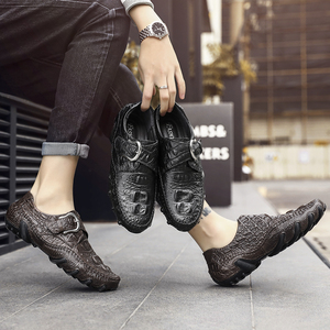 Grande taille 38-<span class=keywords><strong>47</strong></span> <span class=keywords><strong>chaussures</strong></span> <span class=keywords><strong>bateau</strong></span> en cuir de vachette véritable motif crocodile <span class=keywords><strong>chaussures</strong></span> bonnet - Product Image 3