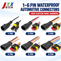 Connecteur Électrique Étanche AMP Tyco 1 2 3 4 5 6 Broches pour Voiture, Fiche Xénon Super Seal Mâle/Femelle, Faisceau de Câblage