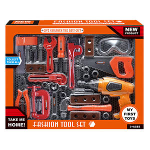 Juego de Herramientas Eléctricas de Plástico para Niños, Estilo Electricista, para Bricolaje - Product Image 1