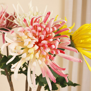 Single <b>Stem</b> <b>Artificial</b> Chrysanthemum 72cm Long High Simulation Wedding Decoration PVC Silk Flower Wire - Product Image 2