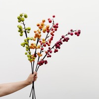 Kunstmatige fruitdecoraties, verse groene kleine appels, crabapple, hoogwaardig bloemendesign voor hotels en clubs, materialen voor bloemstukken