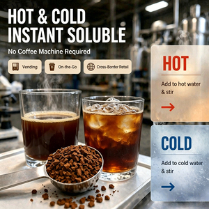 <span class=keywords><strong>Café</strong></span> en poudre <span class=keywords><strong>lyophilisé</strong></span> de qualité supérieure, granulés instantanés, OEM/Marque privée, service alimentaire commercial, cristaux à haute solubilité - Product Image 2