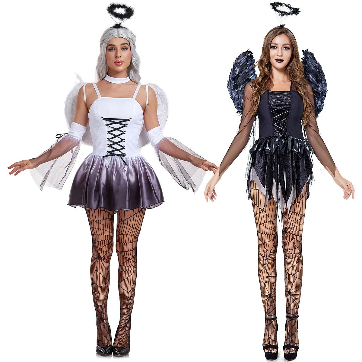 green emerald velvet dress Black Fallen Angel Costume for Women – Redstar Fancy Dress
