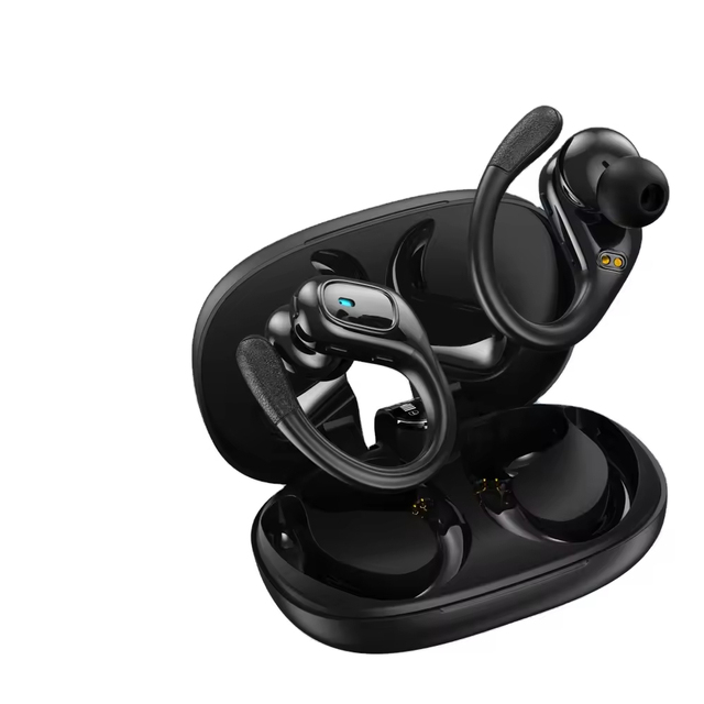 Neckband Headphones TWS In-Ear BT5.3 Earphones Sports IPX5 45H Long Battery Deep Bass HiFi Gaming Low Latency Type-C LED Display