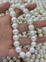 Perles d'eau douce naturelles Edwin, qualité AAA, blanches, taille 12 mm, forte luminosité, sans noyau, surface propre et brillante, enfilables