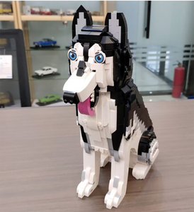 Masterpiece M23027 Schnauzer Husky Puppy Building <b>Blocks</b> Ornament Boys Girls Gift Assembly Building <b>Blocks</b> Toy - Product Image 3