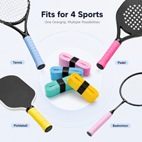 Overgrip de Fábrica para Raquetas de Bádminton, Pickleball, Tenis Playa y Pádel, Transpirable, de PU Suave, Antideslizante y Perforado