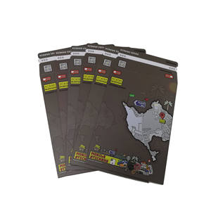 50 cartes Duplex avec Logo noir imprimé, Design personnalisé, <span class=keywords><strong>enveloppe</strong></span> d'emballage en carton gris avec Spot UV - Product Image 3