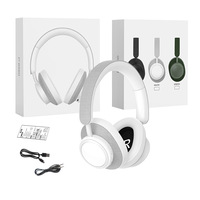Nouveau casque transfrontalier à réduction de bruit active, design enveloppé de tissu, étanche à l'eau, compatible Bluetooth 5.3