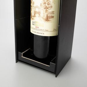 <span class=keywords><strong>Coffret</strong></span> cadeau pour bouteille de <span class=keywords><strong>vin</strong></span> avec couvercle en forme de toit, emballage rigide noir mat, étui pour bouteille de <span class=keywords><strong>Bordeaux</strong></span>, intérieur personnalisé, vente en gros - Product Image 5
