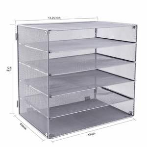 Organisateur de bureau en maille à 5 compartiments pour trier les papiers, de qualité supérieure - Product Image 6