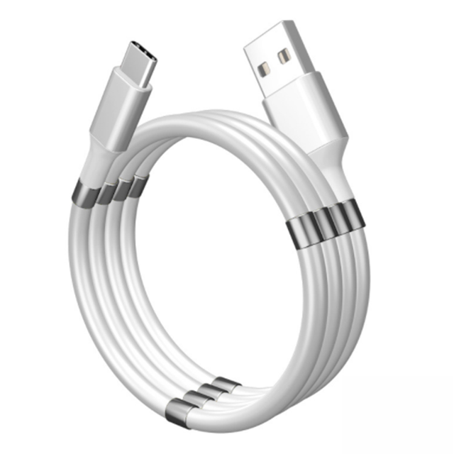 New Arrival Tpe 2.4A Self - Wrapping Easy - Coil Strong Magnetic Charging Data Micro Type Cable